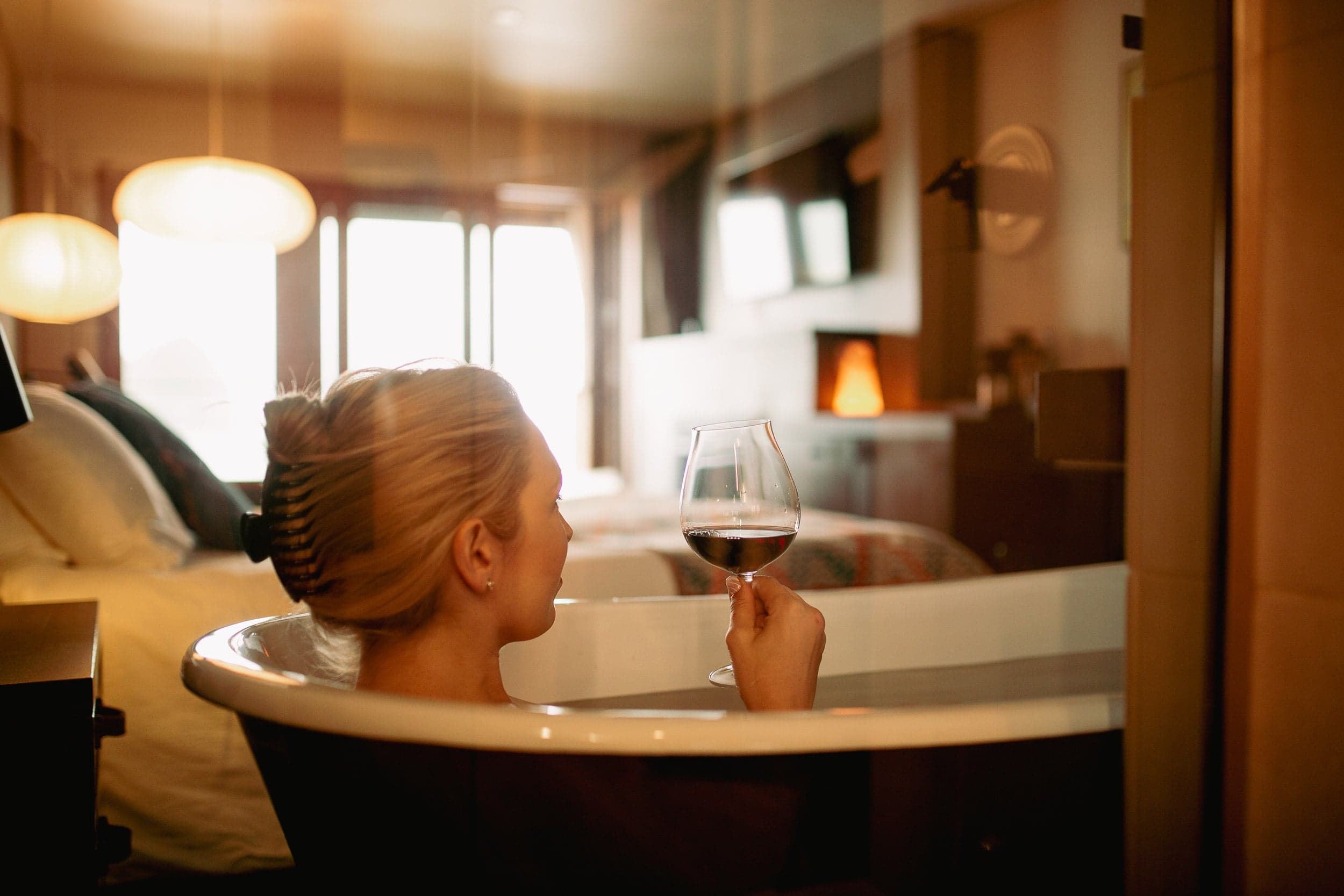 Lady In A Tub With Wine