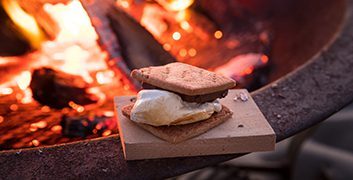 s'mores and fire pit