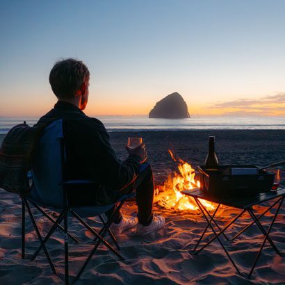 Sunset Bonfire on the Beach